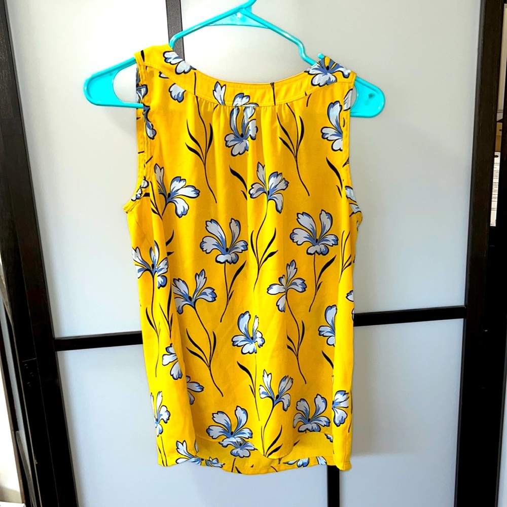 LOFT yellow flower blouse